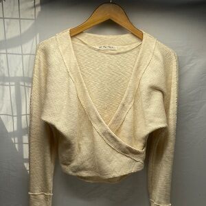 We The Free Cream V-Neck Sweater